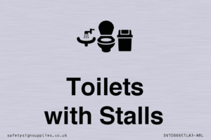 Toilets: Stalls and Wash Basin with Sanitary Bin